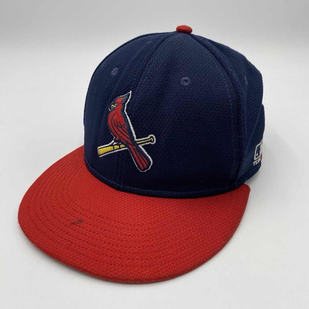 St Louis Cardinals Hat Alternate Logo Red Blue Strapback Cleaned Adjustable
